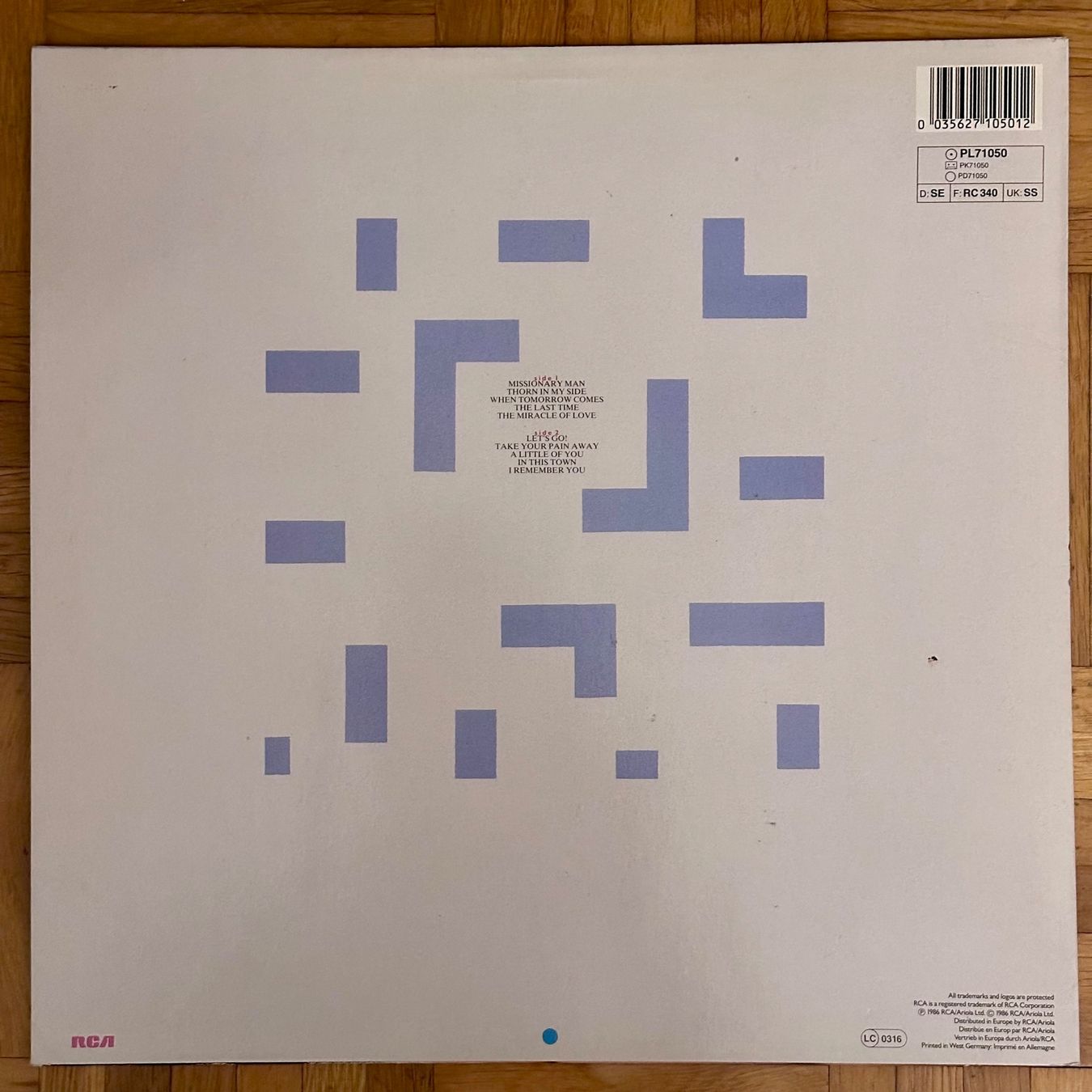 Vinyles: LP - Eurythmics - Revenge – D'occasion à Breganzona par Onairda75 1