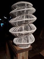 Lampe Rattan Lampenschirm Beleuchtung Hängelampe Rattanlampe