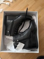 Schwarze Geox Respira Keilabsatz Stiefeletten, Gr. 38