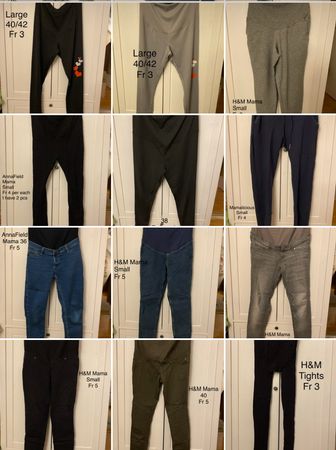 12 pcs of trousers sizes 36-42 use them the entire pregnancy