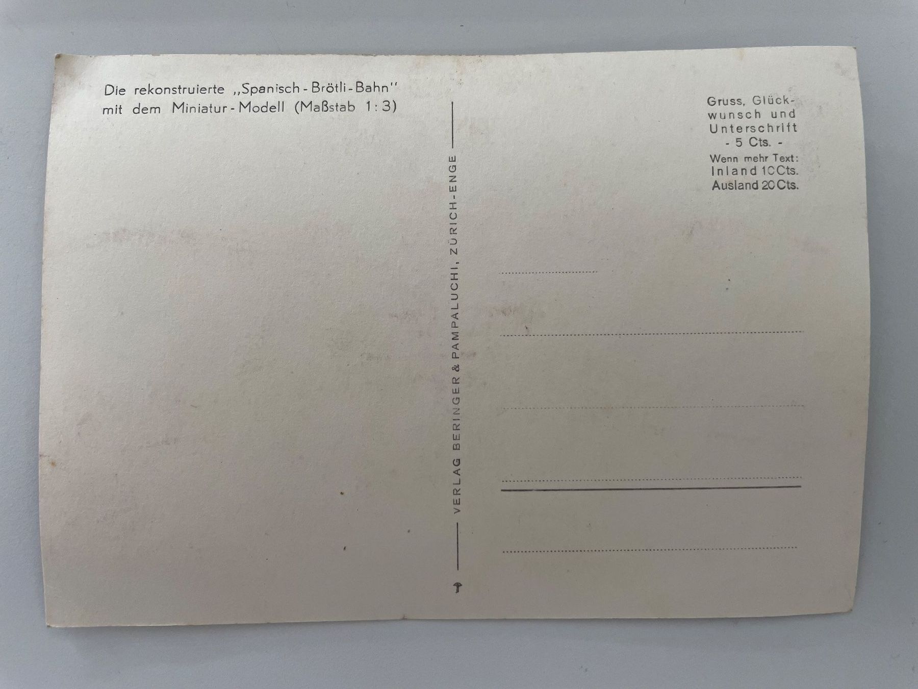Ansichtskarten: Alte Ansichtskarte: 100 Jahre Schweizer Bahnen, 1947 – Gebraucht aus Stäfa von riccardinho 1