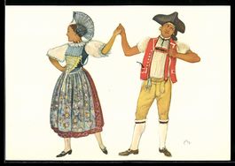 Künstler-AK sign. E. Biéler: Vevey, Fete des Vignerons 1927,