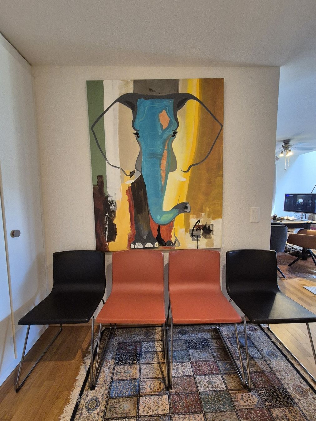 Ikea Tischset: 4 IKEA leather chairs+ table – Gebraucht aus Prangins von Dronning 1