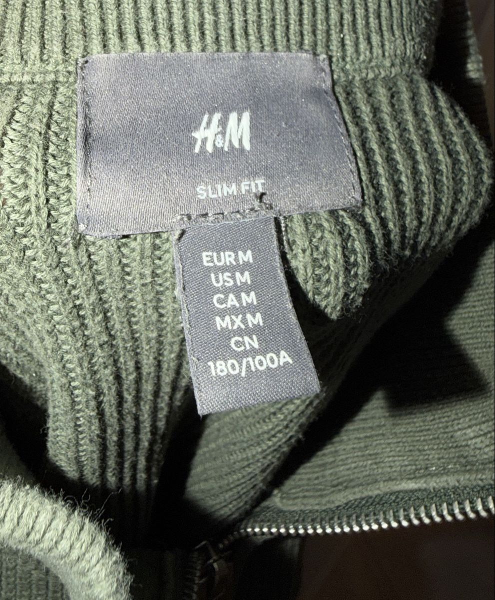 H&M Pullover & Sweatshirts: Pull-over H&M col zippé vert foncé taille M – Gebraucht aus Courtételle von Fiacuzzo 2