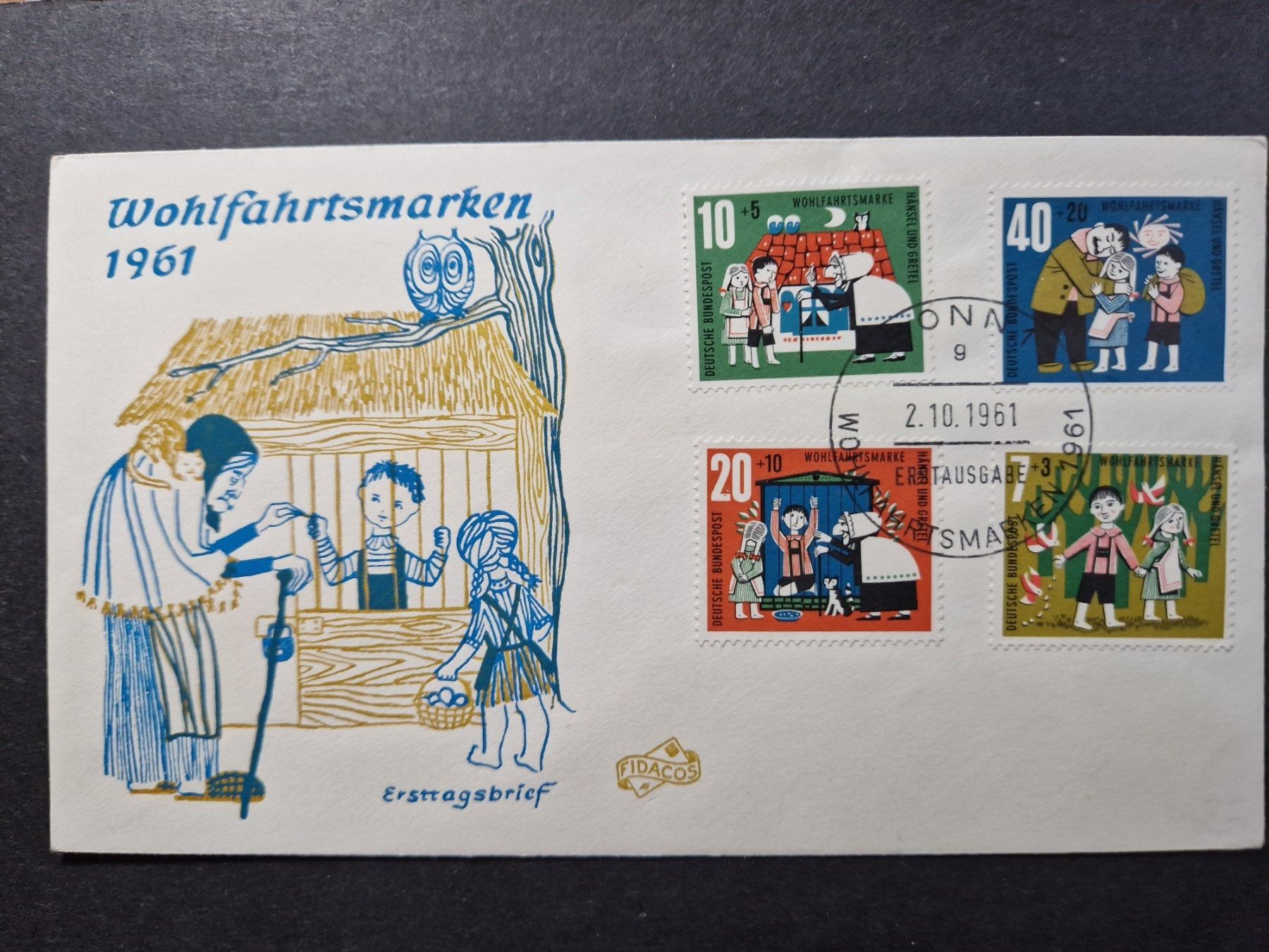 Alle Briefmarken: Bundespost FDC  369 - 372 – Gebraucht aus Bouveret von hckoala