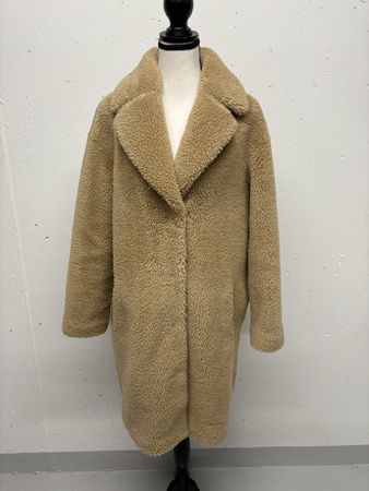 Stand Studio Teddymantel Gr. 36 beige Mantel Teddyfell