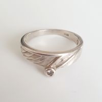 Silberring 925 mit Zirkonia Gr. 17.6mm, Top Zustand
