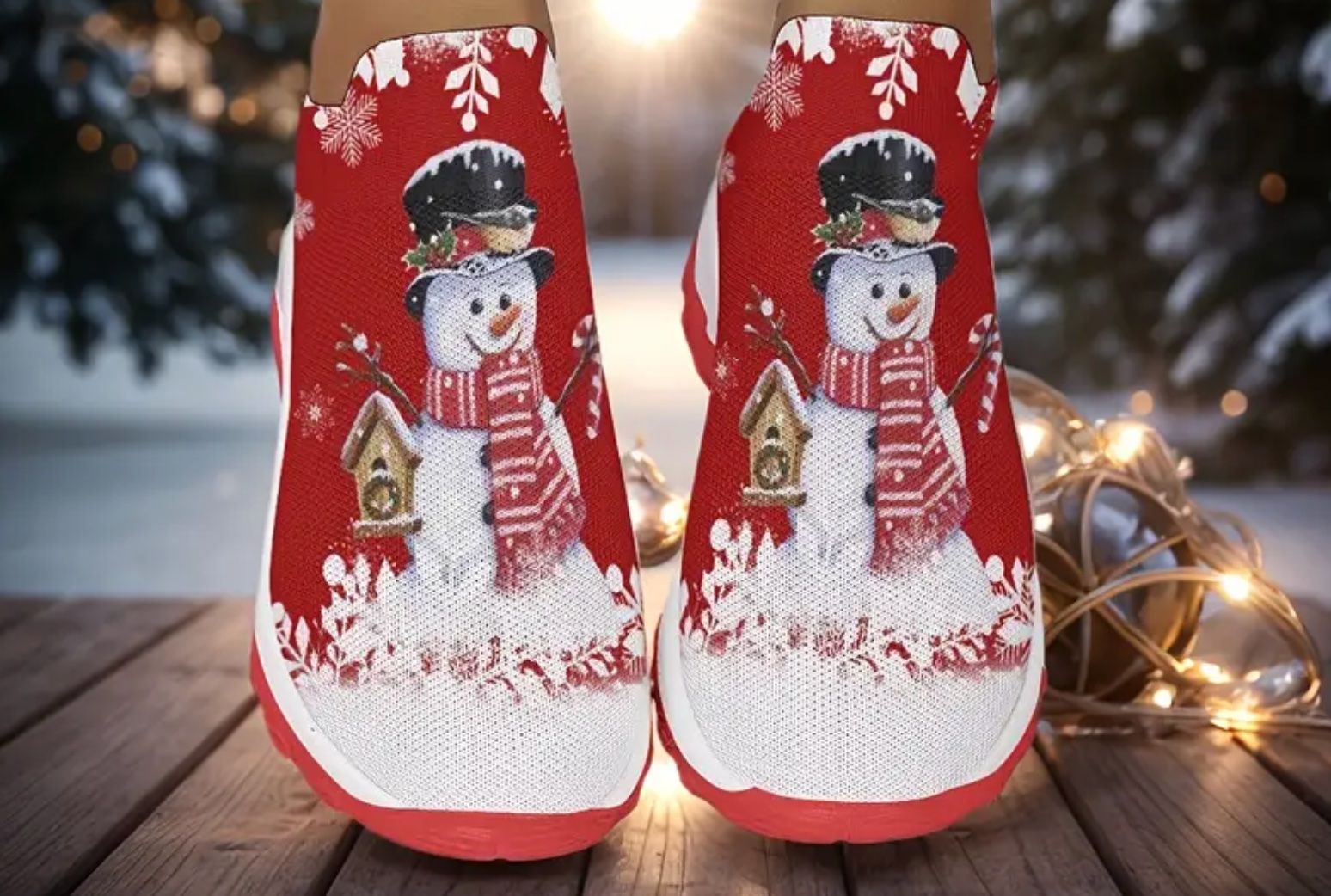 Scarpe da donna: Gr. 40 leichte, gepolsterte Sneaker mit Schneemann – Usato da Wagenhausen venduto da FrauLang 5