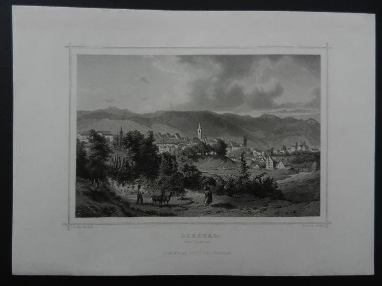 Gravures: Liestal Basel Landschaft Rohbock – D'occasion à Risch par Antikfee
