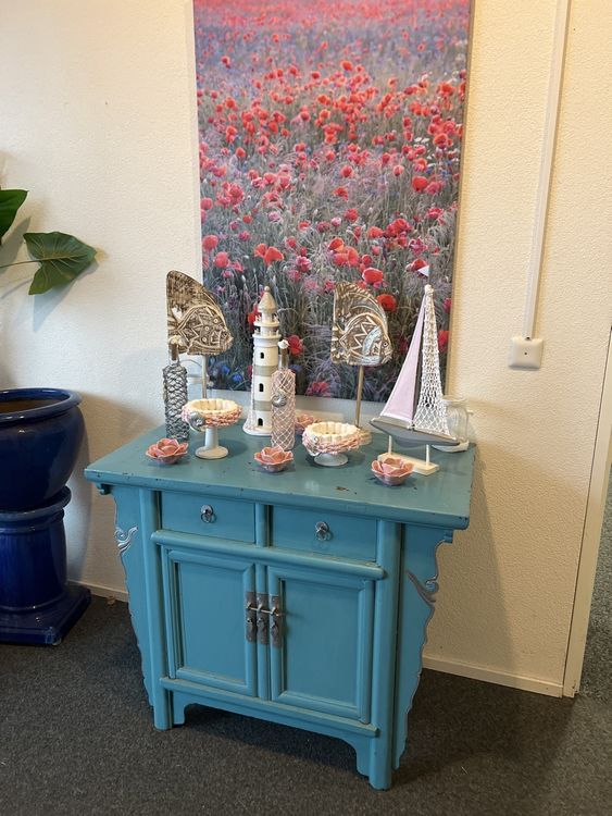 Antikes Sideboard, Kommode, Vintage, Shabby Chic türkis Bema | Kaufen ...