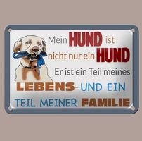 🔥 HUND TEIL MEINES LEBENS Blechschild 💙 12x18cm OVP 🔥
