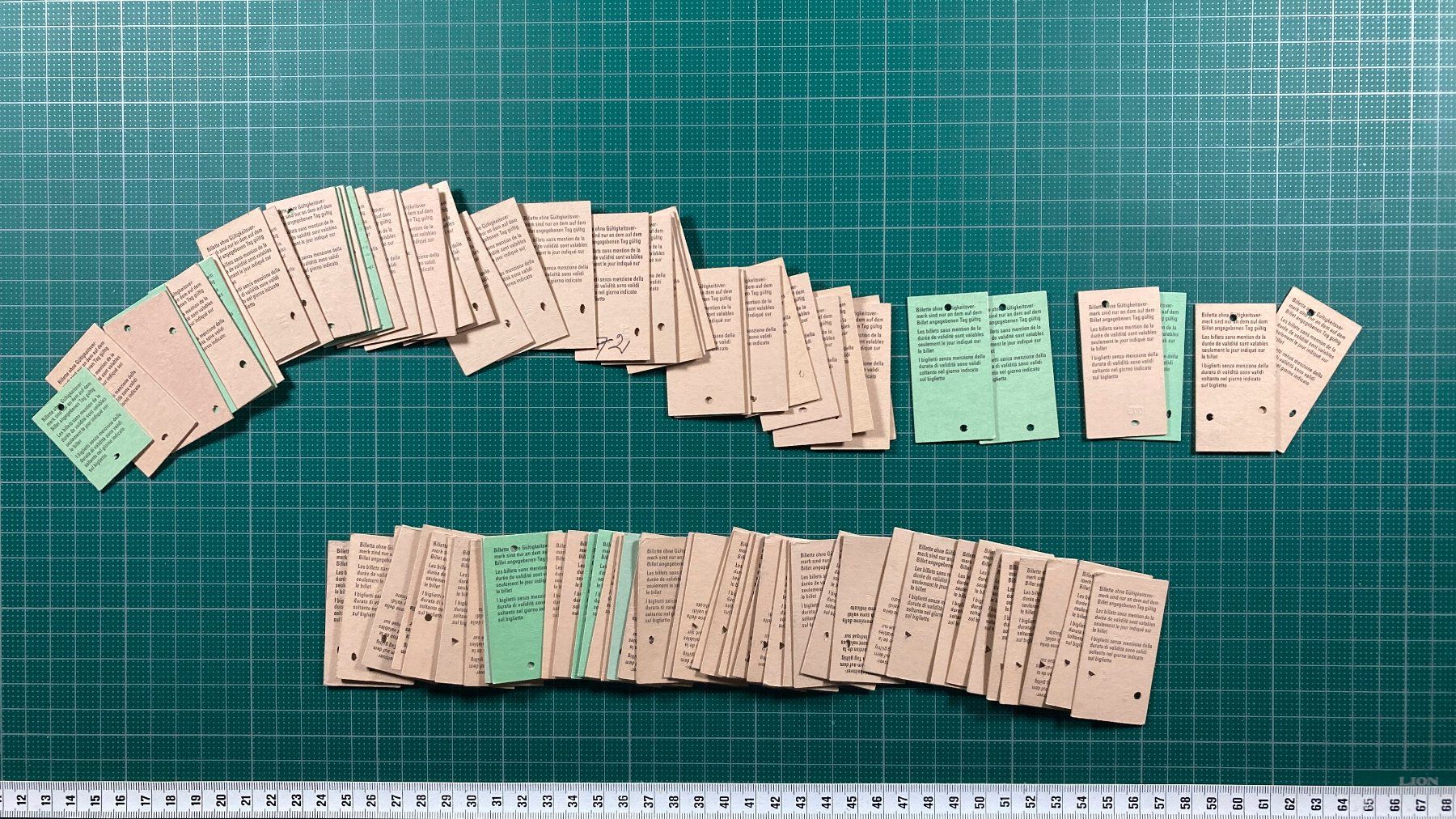 Biglietti: Bern, Sammlung 86 alte Bahn Billette SBB, 1983, 1984 – Usato da Lenzburg venduto da fh1 5
