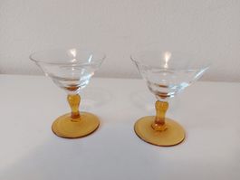 2 Likörgläser / Schnapsgläser    Vintage   50/60er-Jahre