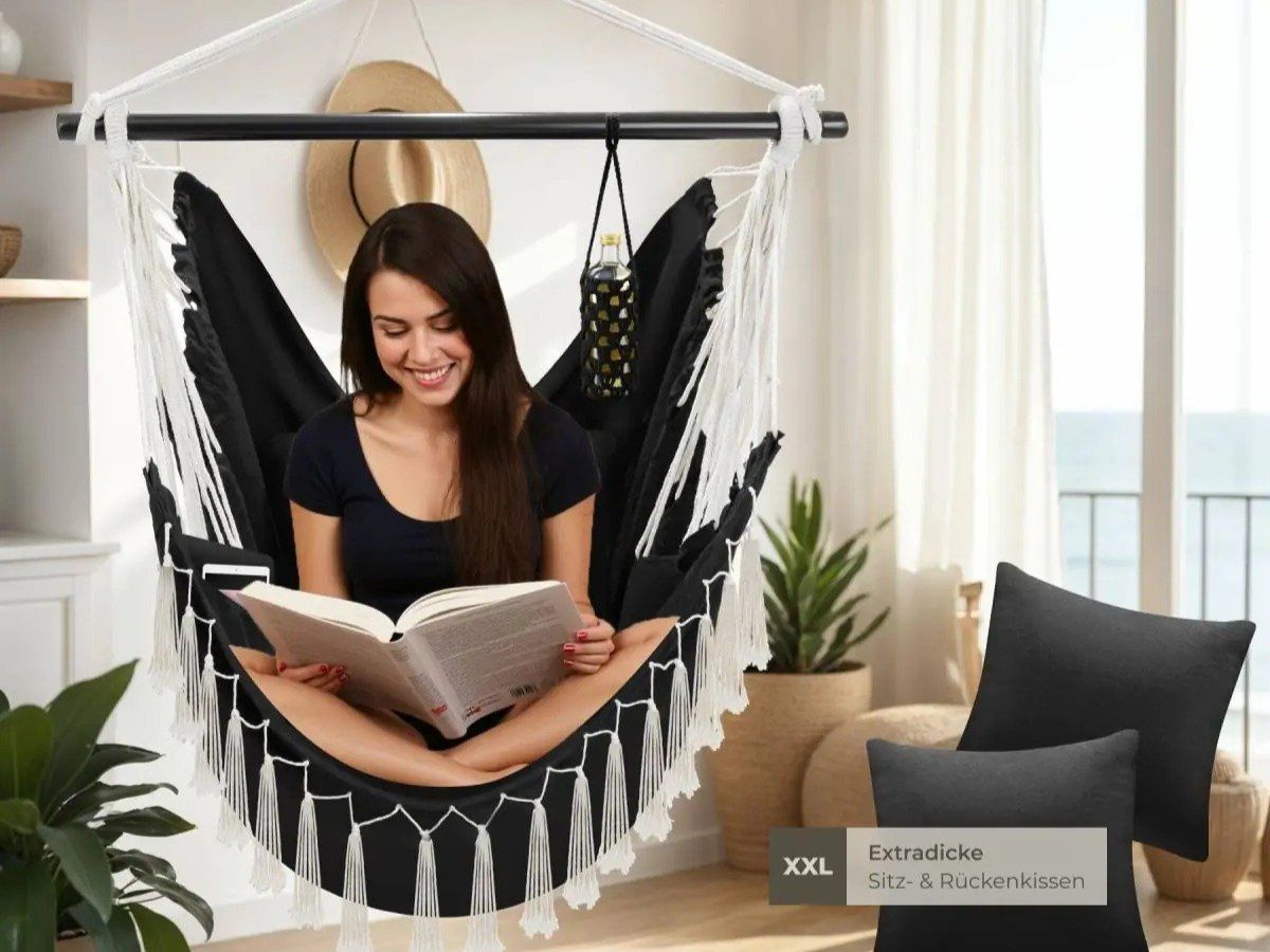 Poltrone pensili da giardino: Hängesessel Boho Style Belastbarkeit 150kg SANDIRA – Nuovo e nell'imballaggio originale da Lachen SZ venduto da sw3zzy 3