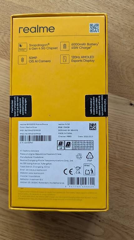 Realme Telefoni cellulari / Smartphones: Realme 14 5G OLED Smartphone, NEU – Nuovo e nell'imballaggio originale da Zürich venduto da Dealer1 2