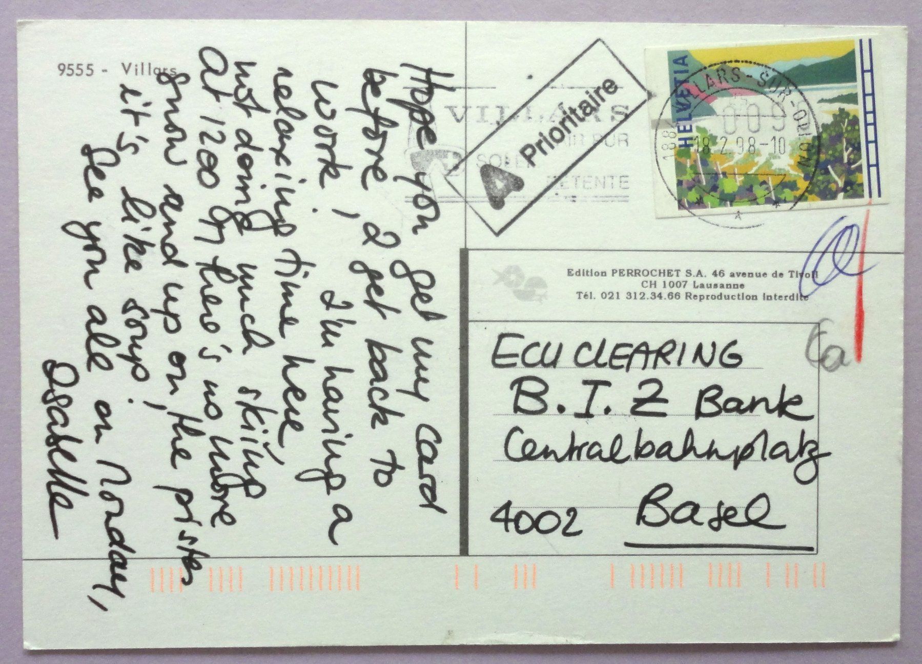 Cartoline postali: Villars – Usato da Fétigny venduto da Billy2miny 1
