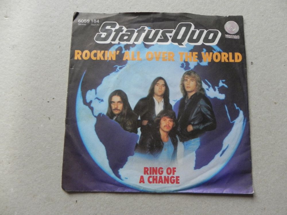 Single brit. Rock Hardrock Band Status Quo 1977 Rockin`all (Gebraucht ...