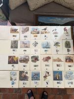 Collection de 24 cartes illustrées WWF avec timbres neuf