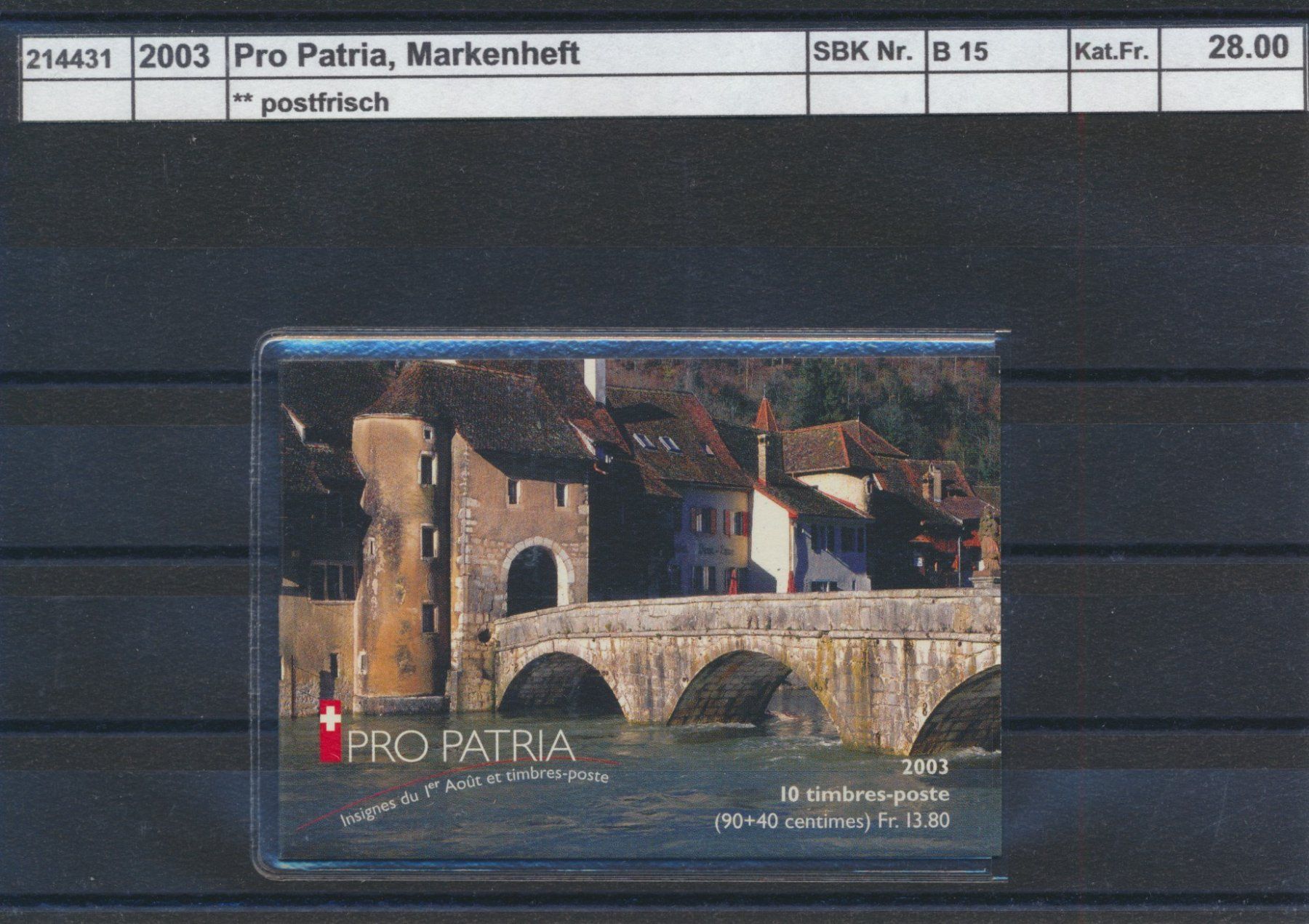 Tutti i francobolli: 2003 Pro Patria, Markenheftchen, ** postfrisch – Nuovo (secondo la descrizione) da Winterthur venduto da Zupogeru