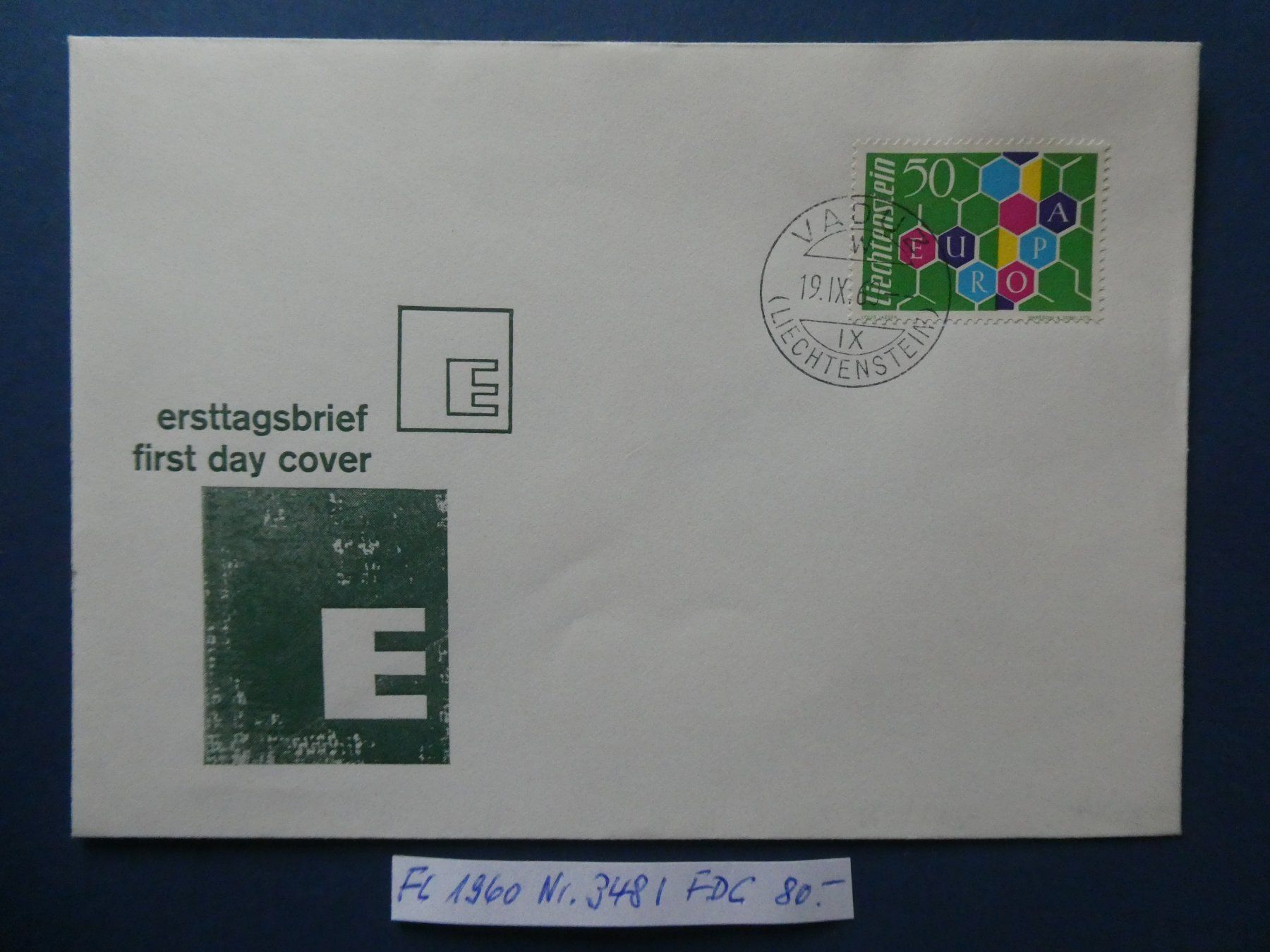 Tutti i francobolli: FL 1960 Nr. 348I FDC – Usato da Lausen venduto da Herbamare01