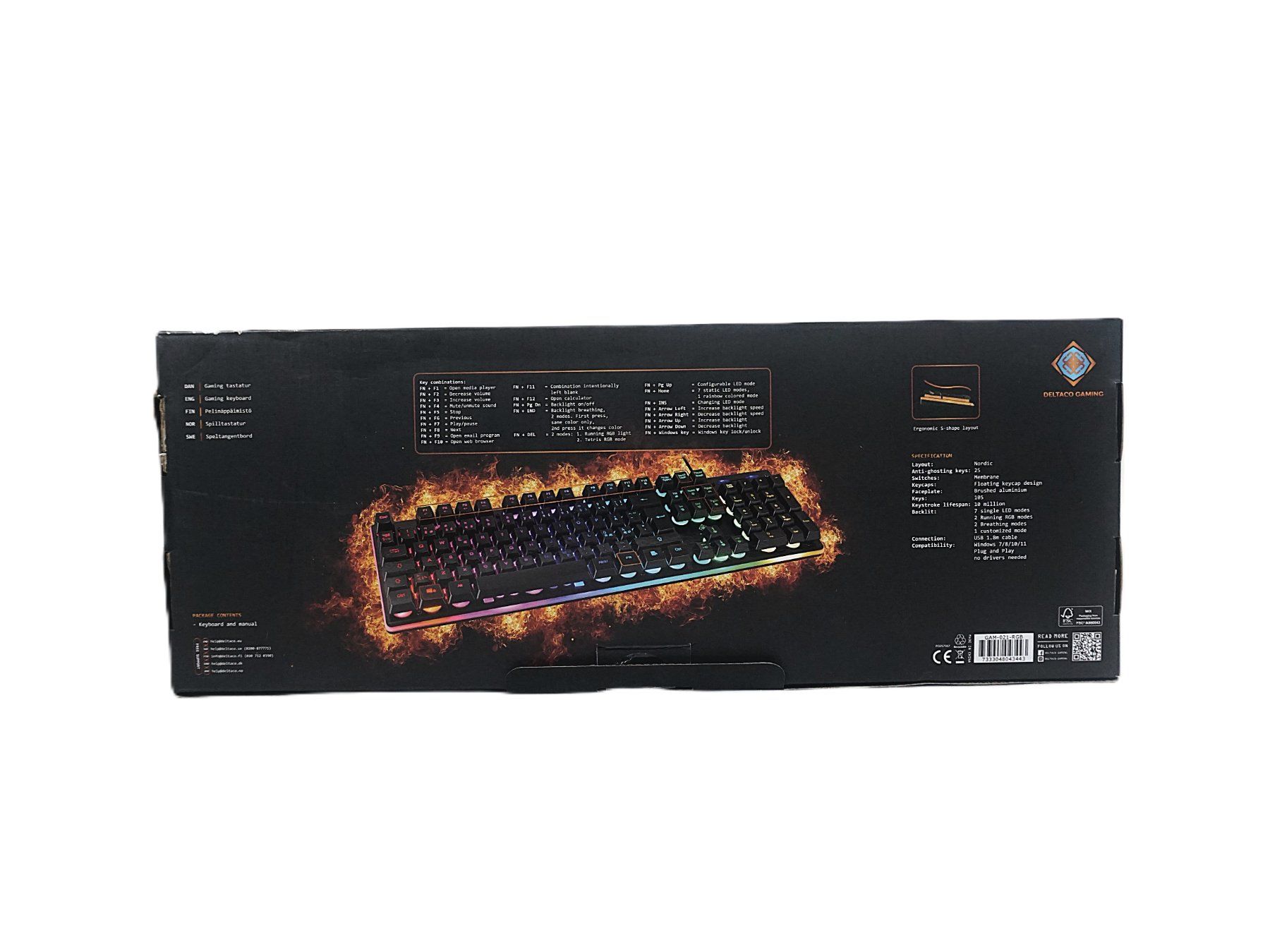 Tastiere: Deltaco Gaming Keyboard DK220 – Nuovo (secondo la descrizione) da Pratteln venduto da Restwert_Pratteln 1