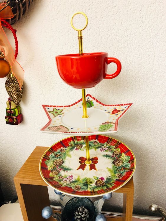 Etagere Weihnachtsdeko Weihnachtsgeschirr Tischdeko Guetzli Kaufen