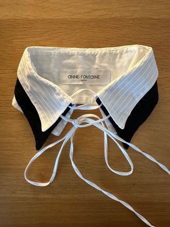 Anne Fontaine Paris Kragen Collar schwarz/weiss