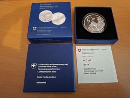 20 Franken, Mondlandung 2019 (silber) PP (ausverkauft!)