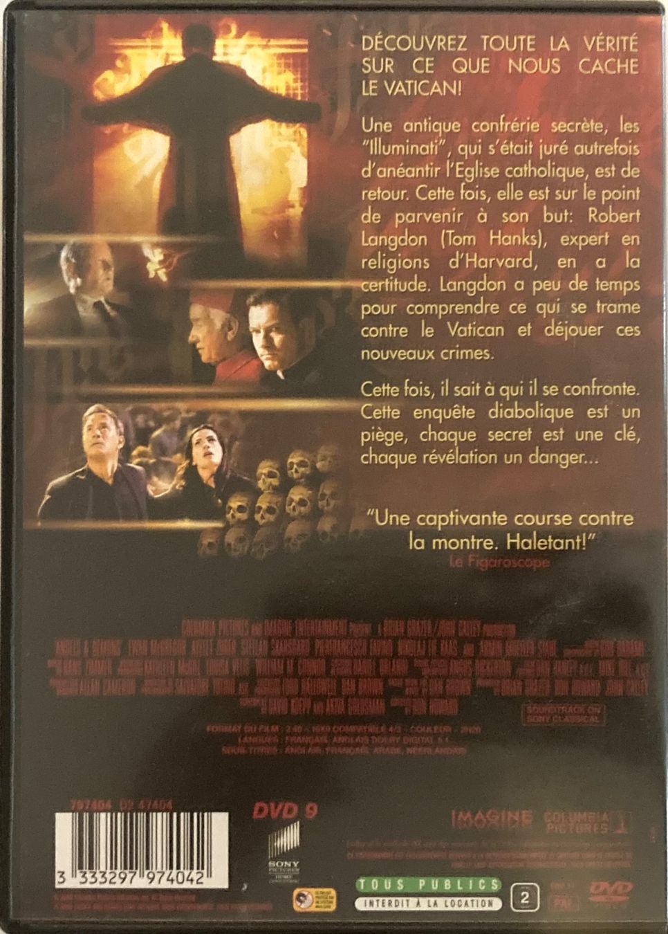 Alle DVDs: TOM HANKS - ANGE ET DEMON (VERSION LONGUE) – Gebraucht aus Poliez-Pittet von Newtown-Records 1