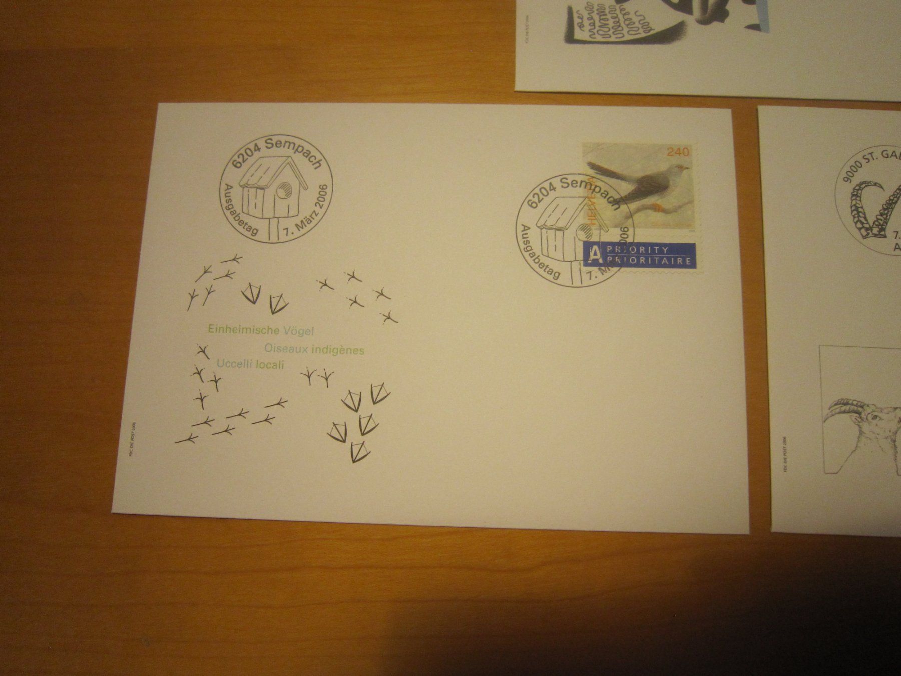 Tutti i francobolli: CH 2006 FDC 3 Briefe Thema Tiere – Usato da Gordola venduto da Polentaefung 3