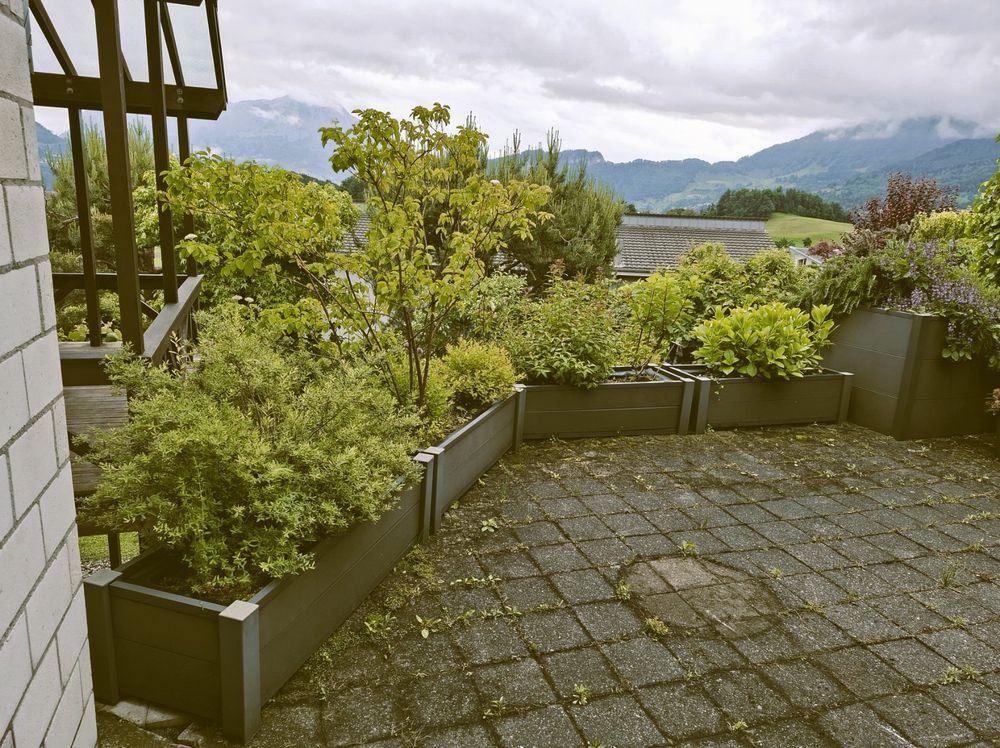 INNO STAGE Hochbeet 152cm - 2 Stück Metall-Pflanzkästen Olivgrün