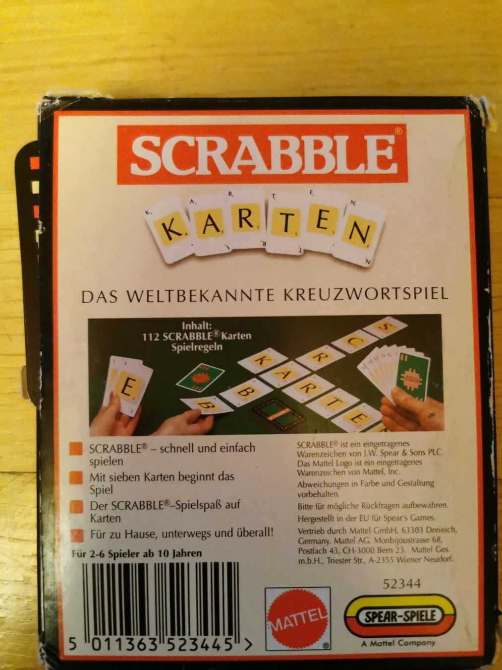 Mattel Spiele: Scrabble Karten – Gebraucht aus St. Gallen von elk2020 1