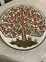 Wunderbarer Keramik Wandteller, Handarbeit, 39cm Ki7