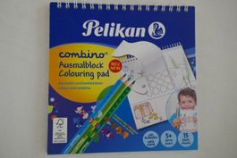 (Aus-)Malblock Pelikan mit Aufsteller + 10 Bildern