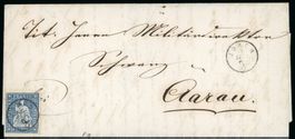 JONEN 1862/AG, Fingerhutstempel Rarität Strubel Brief