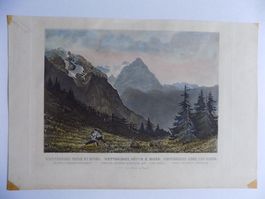 Wetterhorn Mönch Eiger koloriert