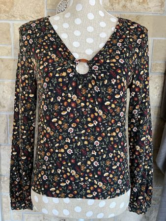 Chicoree Bluse, Grösse S, Blumenmuster, Herbst-Look Top!