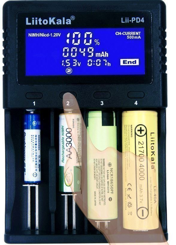 Caricatori & Batterie: LiitoKala Lii-PD4 / 4x Digital-Charger – Nuovo (secondo la descrizione) da Arbon venduto da Helmuth 3