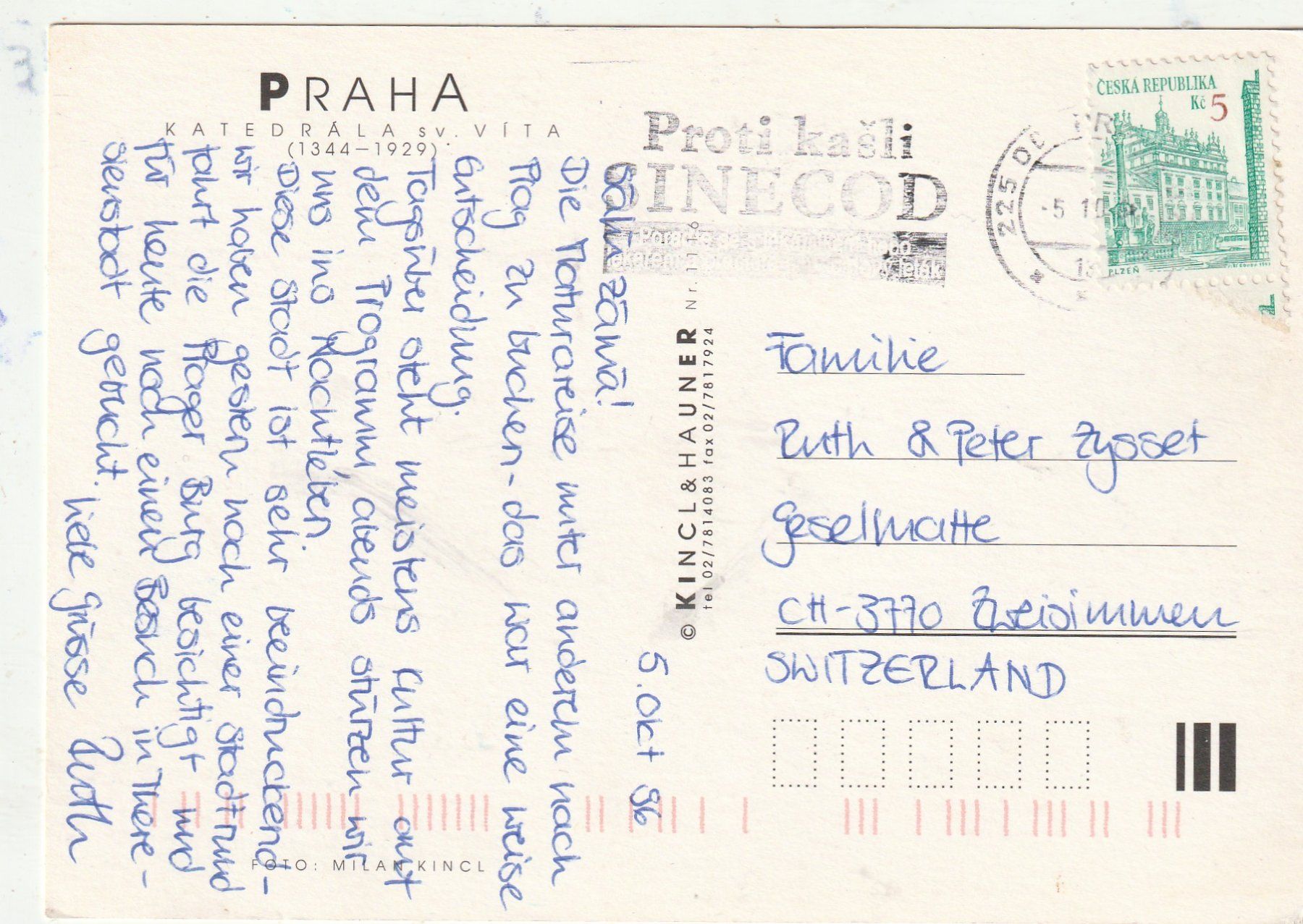 Cartoline postali: 2 Karten Prag – Usato da Lumbrein venduto da made02 2