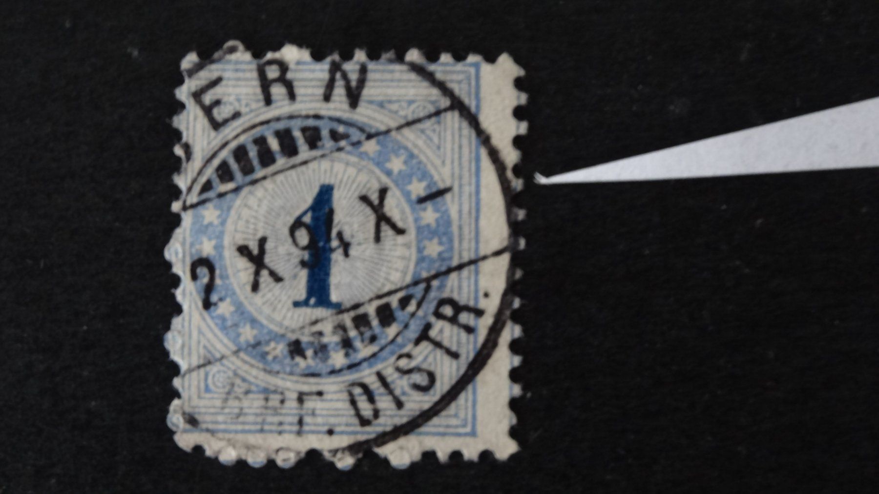 Alle Briefmarken: stark dezentriert SBK 1  2.X.1894   4 – Gebraucht aus Anwil von zuggi57