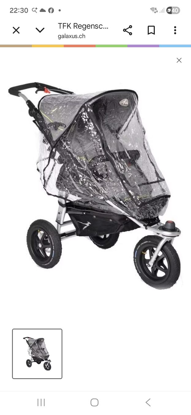 Tfk Kinderwagen: Regenschutz TFK – Neu (gemäss Beschreibung) aus Buttwil von mon_wsy9