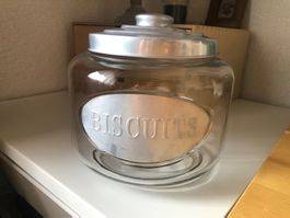 Boîte à Biscuits Shaby Chic Verre Alu Bonbonnière XL