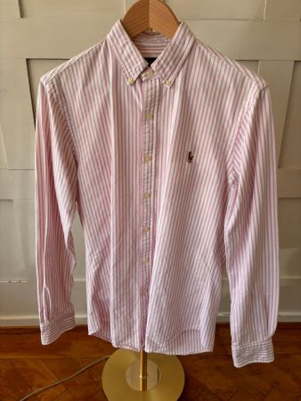 Ralph Lauren Hemd – Slim Fit – Grösse S – Rosa/Weiss