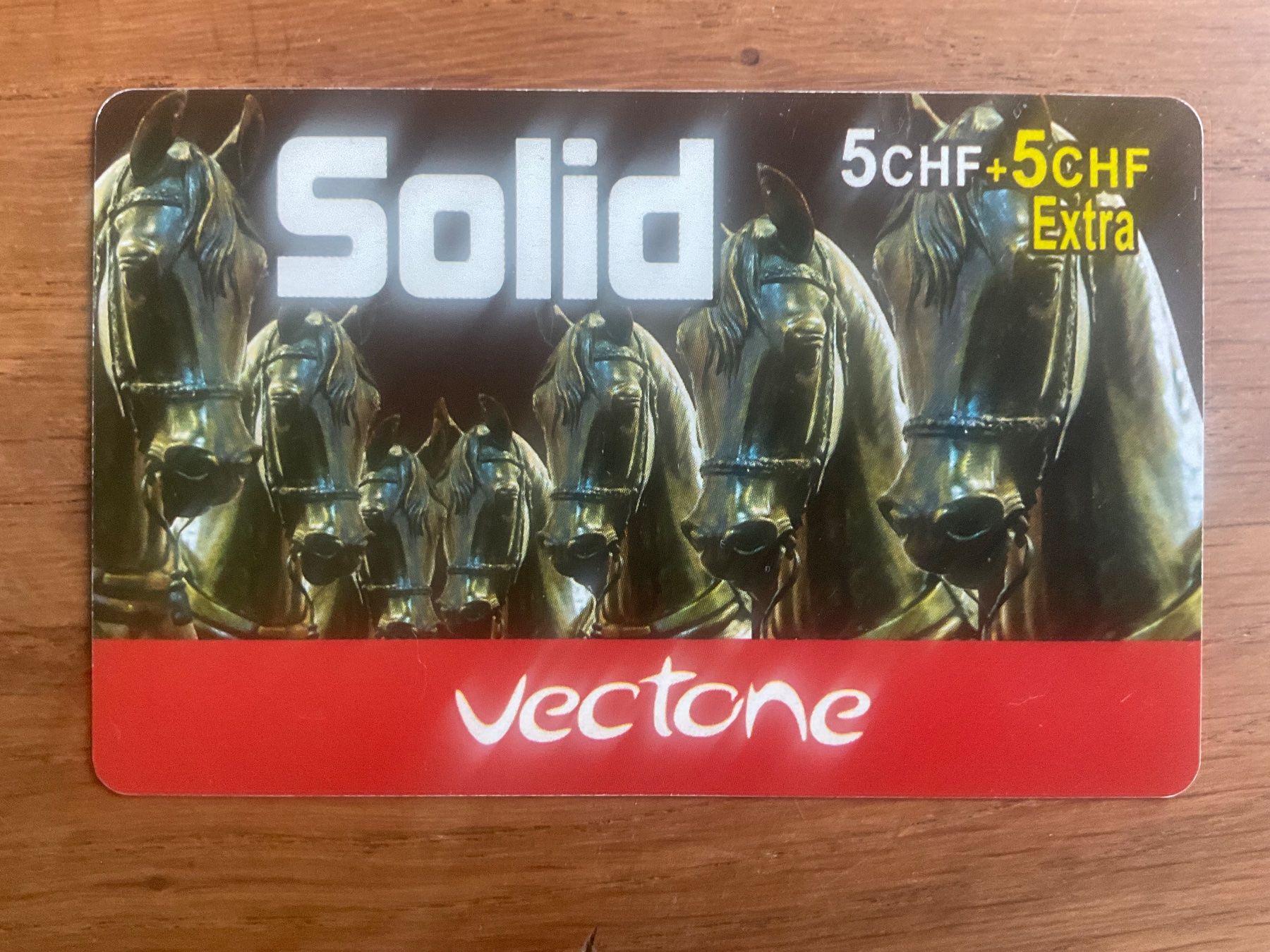 Schede telefoniche: Prepaid Telefonkarte Vectone, Solid – Usato da Zürich venduto da Tolima194