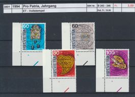 1994 "Pro Patria, Jahrgang, ET - Vollstempel