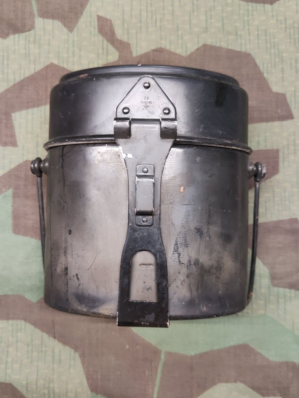 Schweizer Armee Uniformi: Einzelkochgeschirr Ord. 1898/1920 – Usato da Bauma venduto da SwissMilitaria