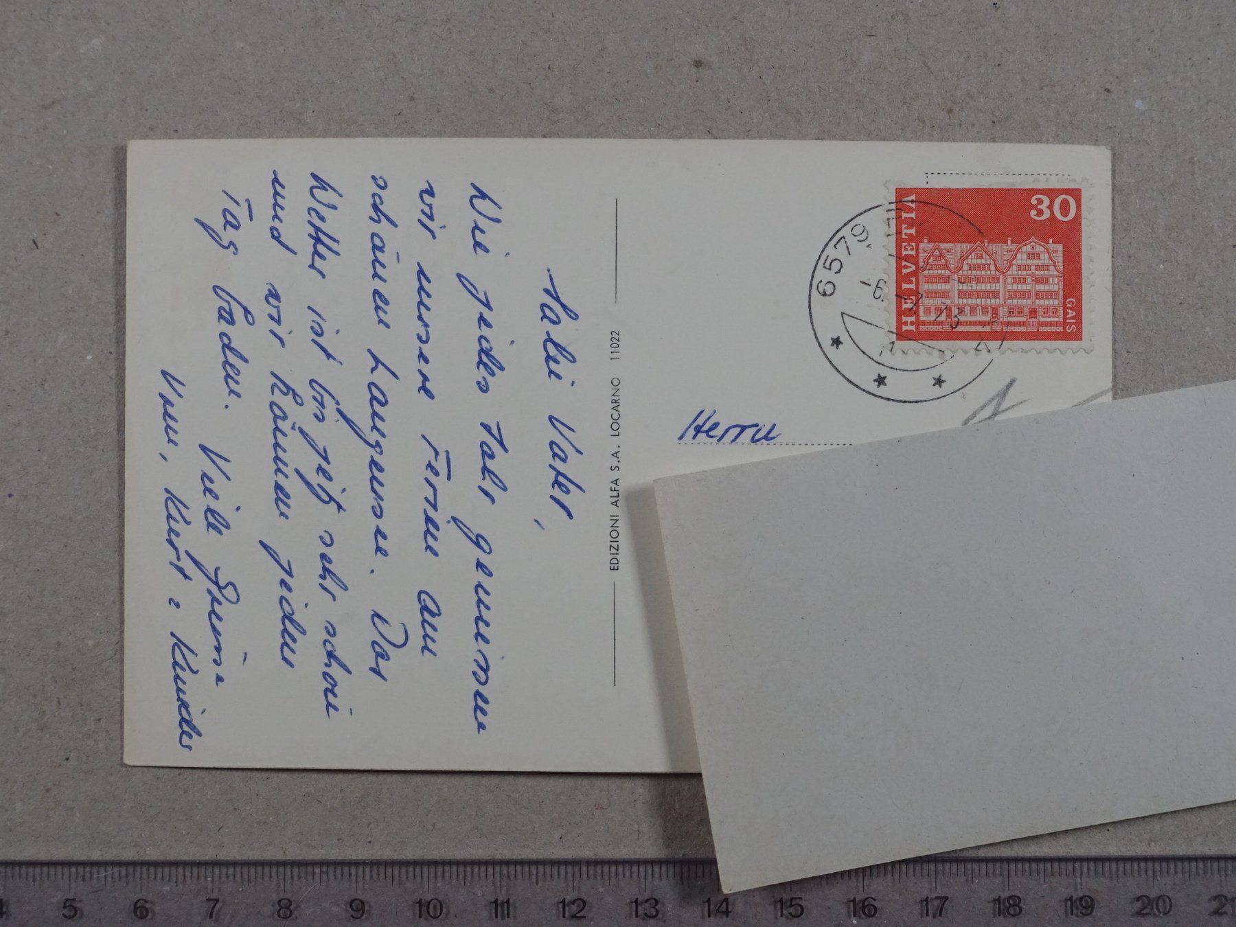 Ansichtskarten: Locarno, 1973 – Gebraucht aus Lenzburg von fh1 1