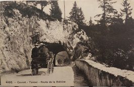 COUVET - Tunnel - Route de la Brévine - 1920