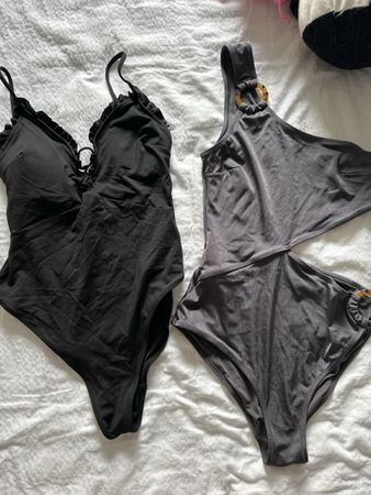 H&M Badeanzug Set, Gr. 38, Schwarz & Grau, Sommer Sale!