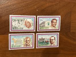 Briefmarken Belize "Eminent Belizeans" - 4er Set Top!